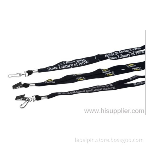 Black Bamboo Bootlace Style Lanyard